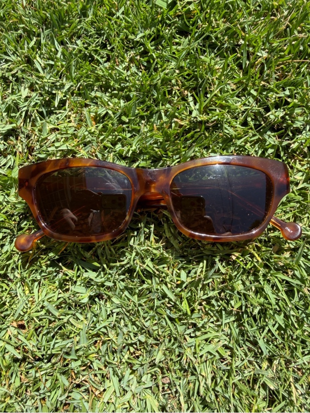 VTG l.a. Eyeworks Miles 142 Tortoise Shell Low Profile Sunglasses Artsy Italy
